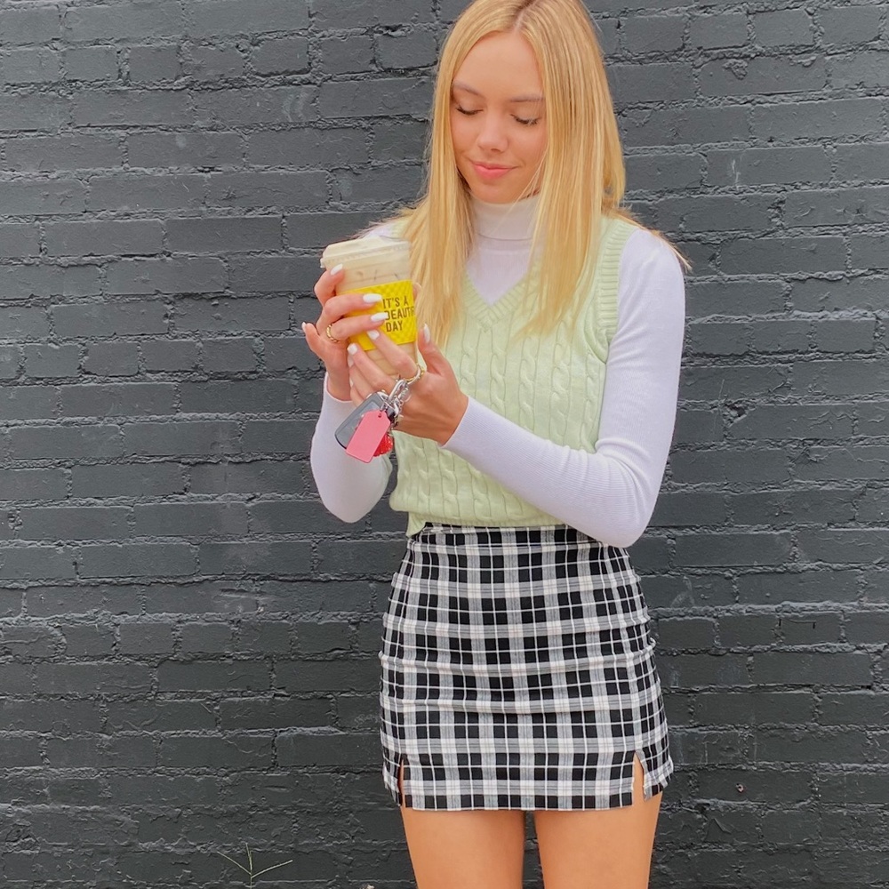 Brandy Melville Plaid Mini Skirt